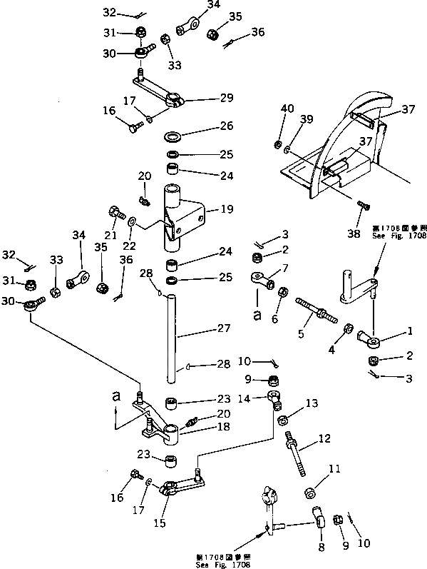 Схема запчастей Komatsu D355C-3 - SHIFTABLE МЕХАНИЗМ РЫЧАГА. (/) (ДЛЯ КОНВЕЙЕРА SHIFTER)(№77-) РАБОЧЕЕ ОБОРУДОВАНИЕ