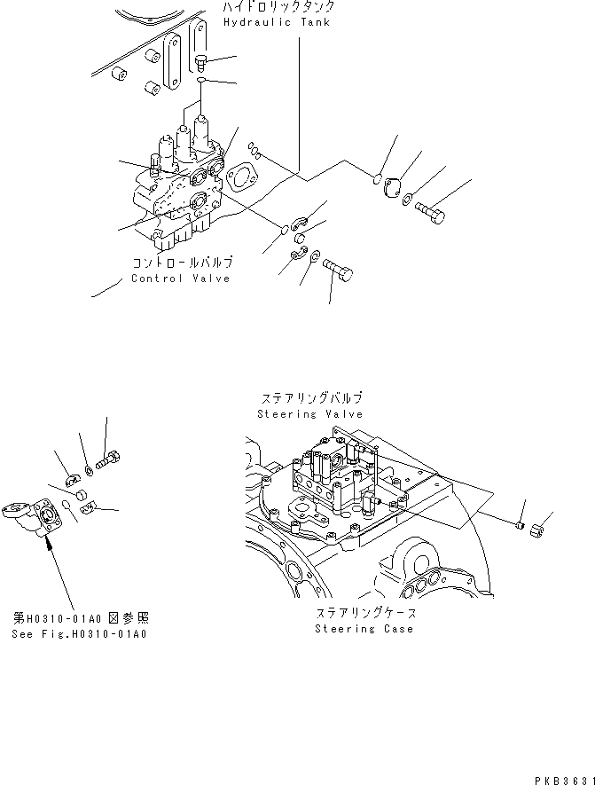 Схема запчастей Komatsu D375A-3A - BLANK ЧАСТИ (БЕЗ РЫХЛИТЕЛЯ) ГИДРАВЛИКА