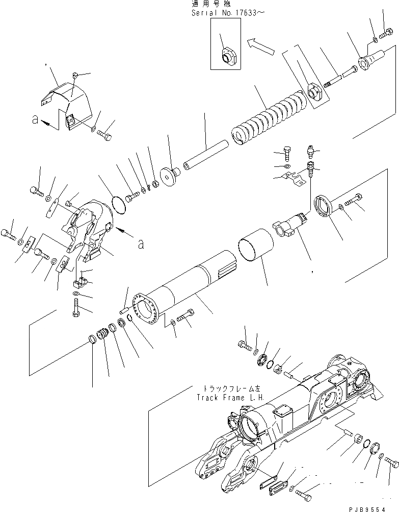 Схема запчастей Komatsu D375A-3A - ПРУЖИНА (7 ОПОРНЫЙ КАТОК)(№7-) ХОДОВАЯ