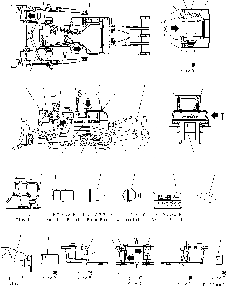 Схема запчастей Komatsu D375A-3A - МАРКИРОВКА (NORWEGIAN) (ЕС) (С ШИРОК. КАБИНОЙ)(№7-) МАРКИРОВКА