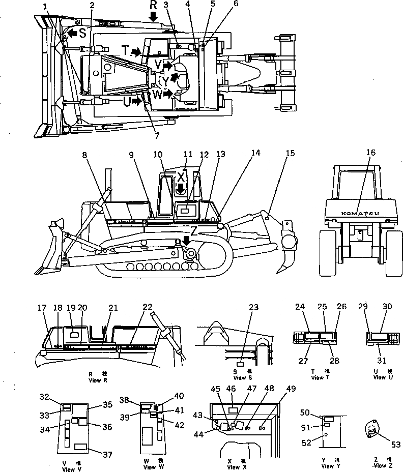 Схема запчастей Komatsu D375A-1 - МАРКИРОВКА (СПЕЦ-Я TBG)(№-) МАРКИРОВКА¤ ИНСТРУМЕНТ И РЕМКОМПЛЕКТЫ