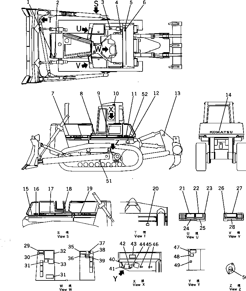 Схема запчастей Komatsu D375A-1 - МАРКИРОВКА (ИСПАНИЯ-АНГЛ.) МАРКИРОВКА¤ ИНСТРУМЕНТ И РЕМКОМПЛЕКТЫ