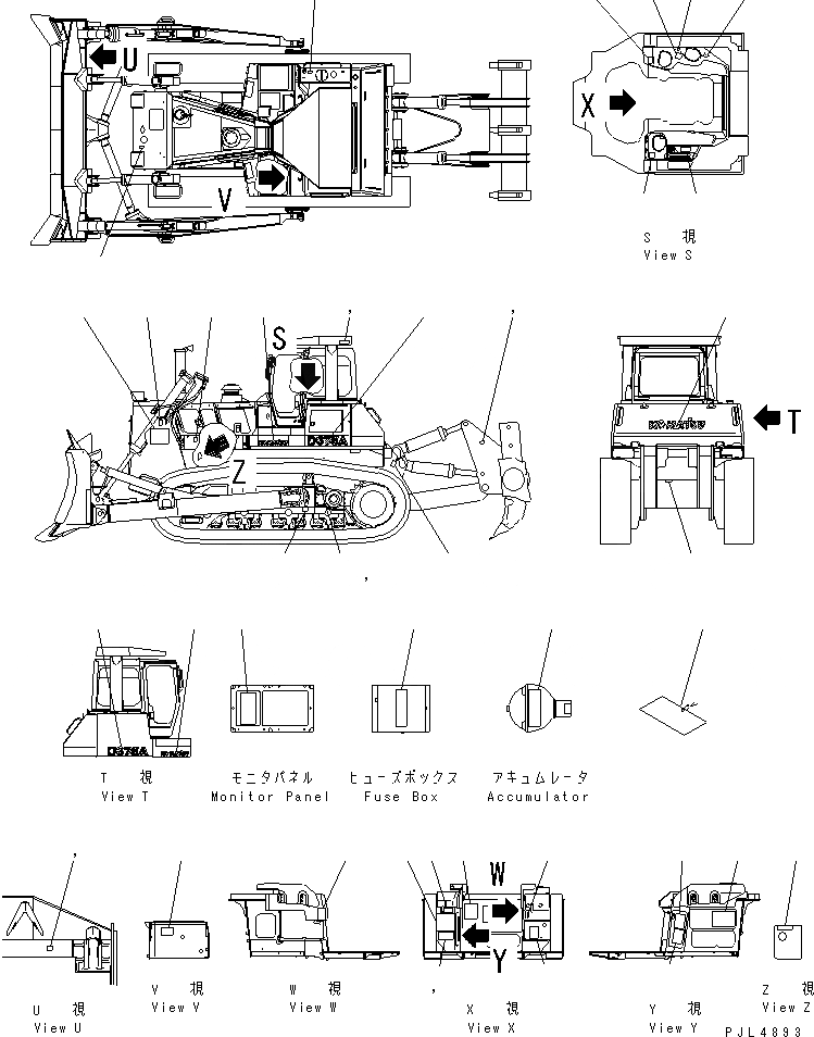 Схема запчастей Komatsu D375A-3 - МАРКИРОВКА (ФРАНЦИЯ)(№79-) МАРКИРОВКА