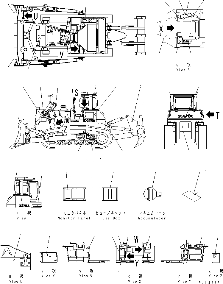 Схема запчастей Komatsu D375A-3 - МАРКИРОВКА (РОССИЯ)(№79-) МАРКИРОВКА