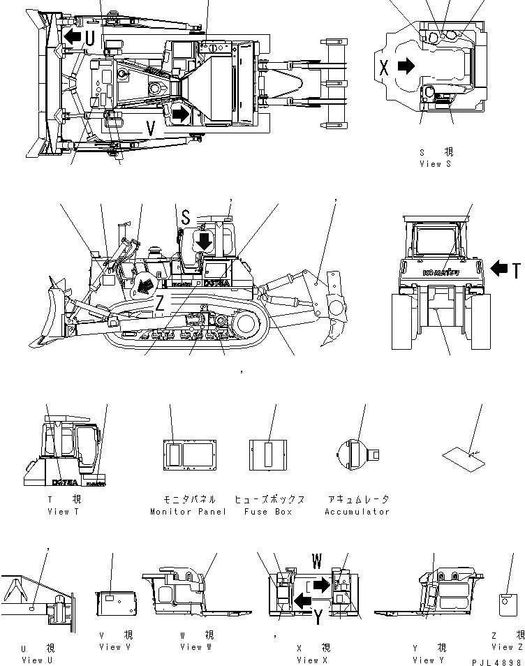 Схема запчастей Komatsu D375A-3 - МАРКИРОВКА (NORWEGIAN И ЕС)(№78-) МАРКИРОВКА