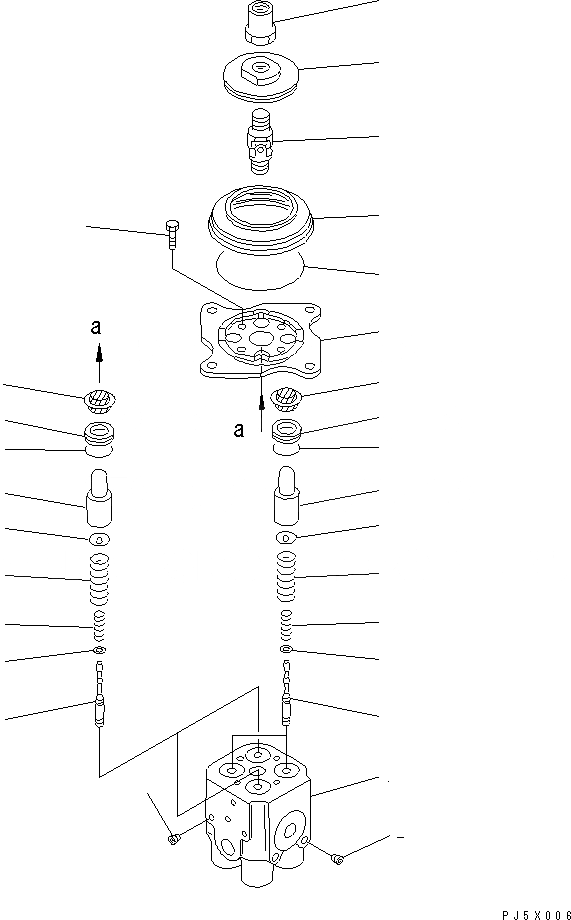 Схема запчастей Komatsu D375A-3 - КЛАПАН PPC(ДЛЯ РЕГУЛИР. ТИП РЫХЛИТЕЛЬ) (РЕГУЛИР. POSITION РЫЧАГ) ОСНОВН. КОМПОНЕНТЫ И РЕМКОМПЛЕКТЫ