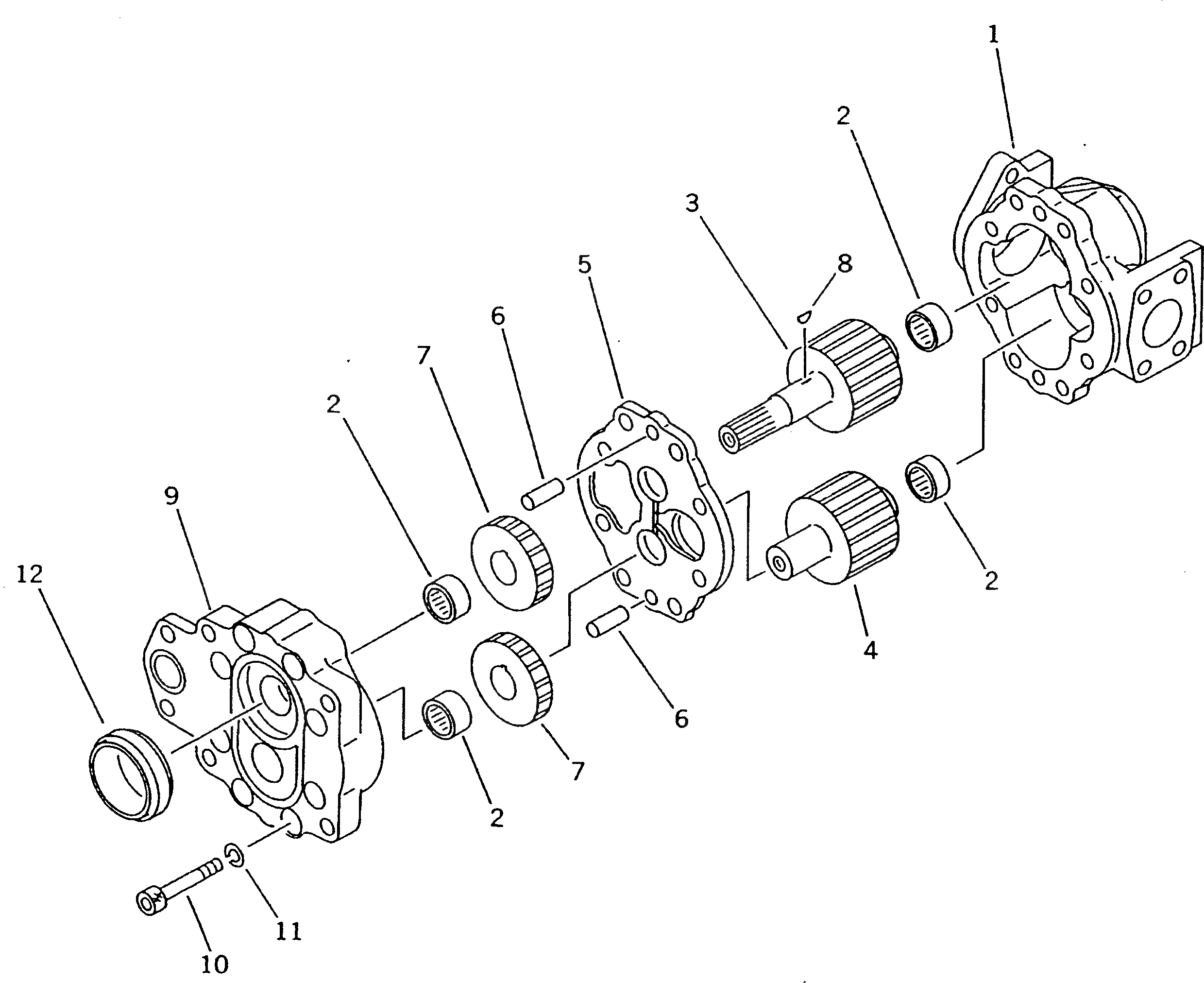 Схема запчастей Komatsu D375A-2 - ПРОДУВОЧН. НАСОС СИСТЕМА УПРАВЛЕНИЯ