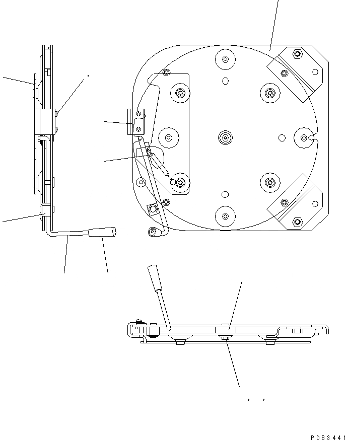 Схема запчастей Komatsu D375A-2 - СИДЕНЬЕ ОПЕРАТОРА (TURN TABLE)(ТКАНЕВОЕ СИДЕНЬЕ)(№-) ЧАСТИ КОРПУСА