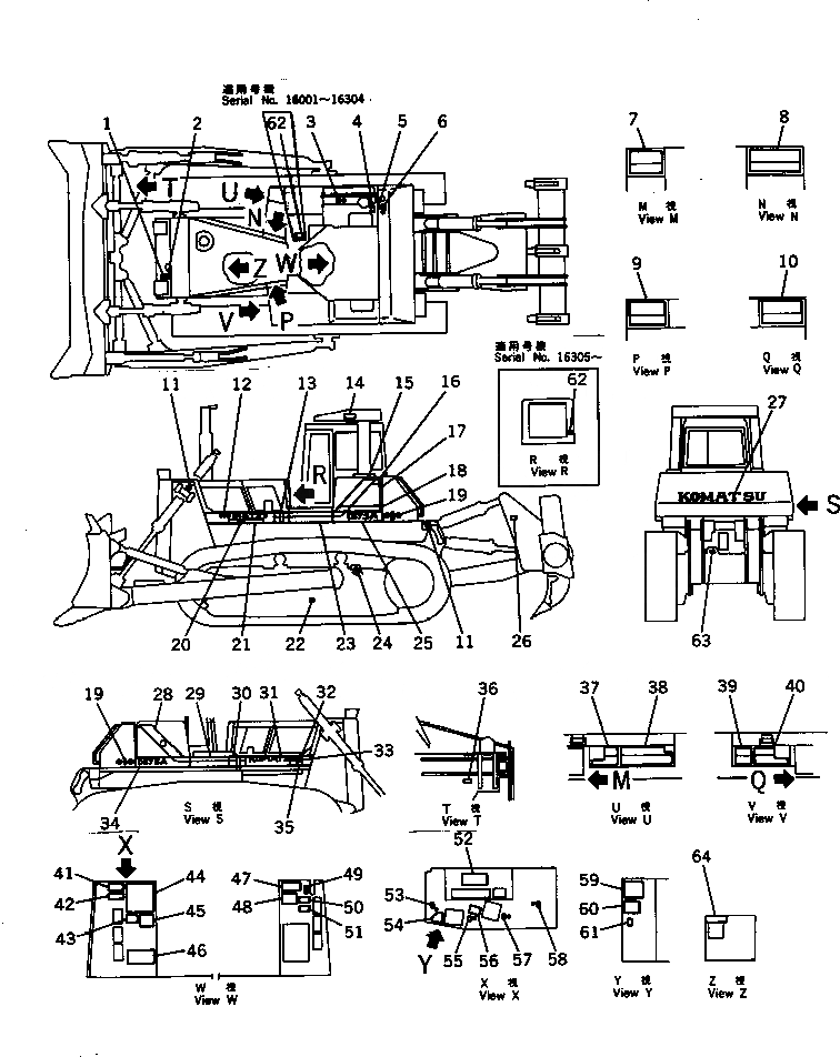 Схема запчастей Komatsu D375A-2 - МАРКИРОВКА (ИНДОНЕЗИЯ)(№-8) МАРКИРОВКА¤ ИНСТРУМЕНТ И РЕМКОМПЛЕКТЫ