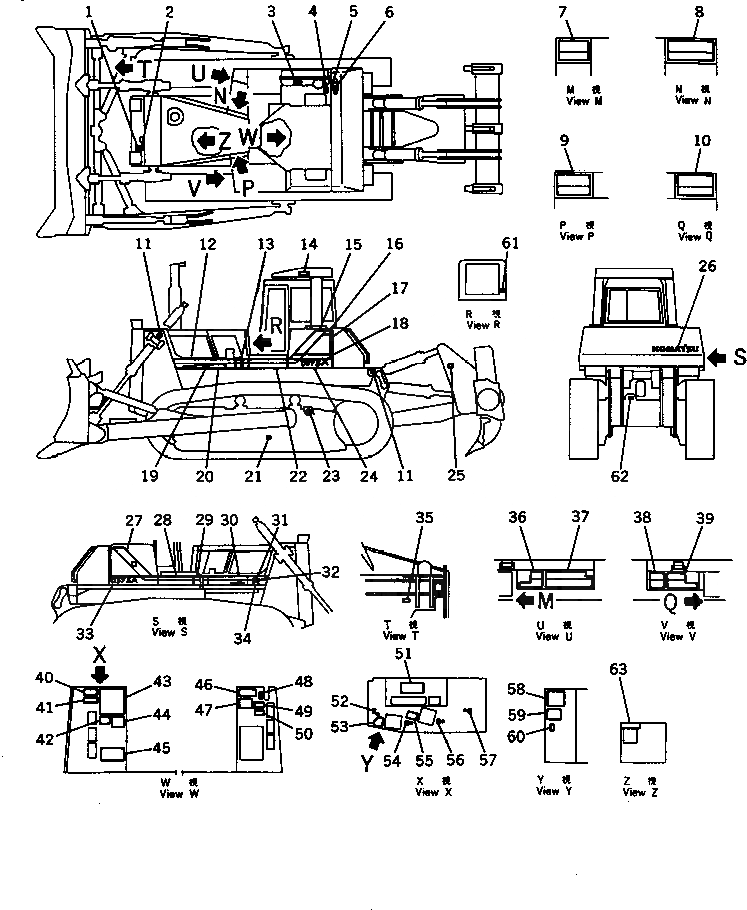 Схема запчастей Komatsu D375A-2 - МАРКИРОВКА (ИНДОНЕЗИЯ)(№8-) МАРКИРОВКА¤ ИНСТРУМЕНТ И РЕМКОМПЛЕКТЫ
