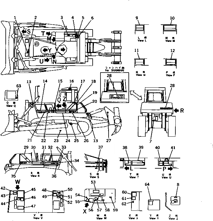 Схема запчастей Komatsu D375A-2 - МАРКИРОВКА (КИТАЙ)(№8-) МАРКИРОВКА¤ ИНСТРУМЕНТ И РЕМКОМПЛЕКТЫ