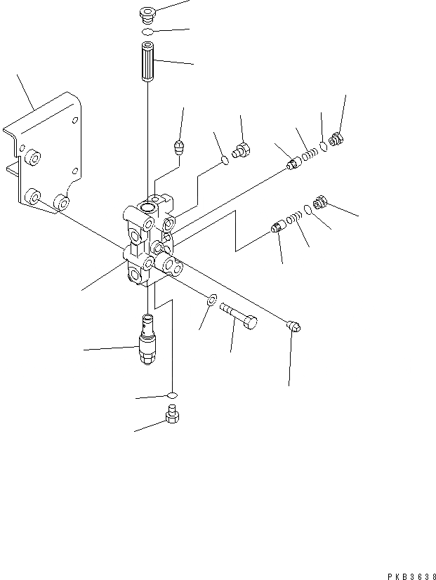 Схема запчастей Komatsu D375A-3-01 - P.P.C. КЛАПАН ГИДРАВЛИКА