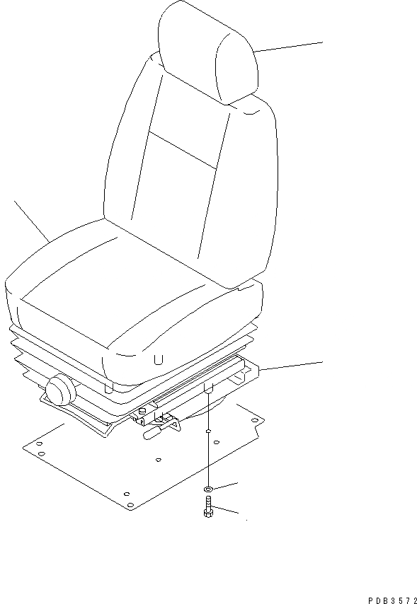 Схема запчастей Komatsu D375A-3-01 - СИДЕНЬЕ ОПЕРАТОРА (ТКАНЕВОЕ СИДЕНЬЕ)             (C ПОДГОЛОВНИКОМ) КАБИНА ОПЕРАТОРА И СИСТЕМА УПРАВЛЕНИЯ