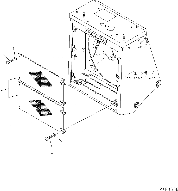 Схема запчастей Komatsu D375A-3-01 - ЗАСЛОНКА РАДИАТОРА (ПЕРФОРИРОВАНН.) ЧАСТИ КОРПУСА