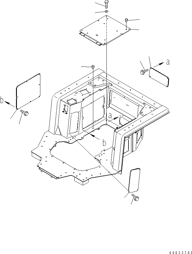Схема запчастей Komatsu D375A-5 - ПОКРЫТИЕ ПОЛА (С КАБИНОЙ И БЕЗ ORBCOMM) (ДЛЯ VHMS) КАБИНА ОПЕРАТОРА И СИСТЕМА УПРАВЛЕНИЯ