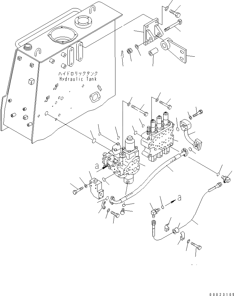 Схема запчастей Komatsu D375A-5 - ГИДРАВЛ КЛАПАН ЛИНИЯ ЧАСТИ КОРПУСА