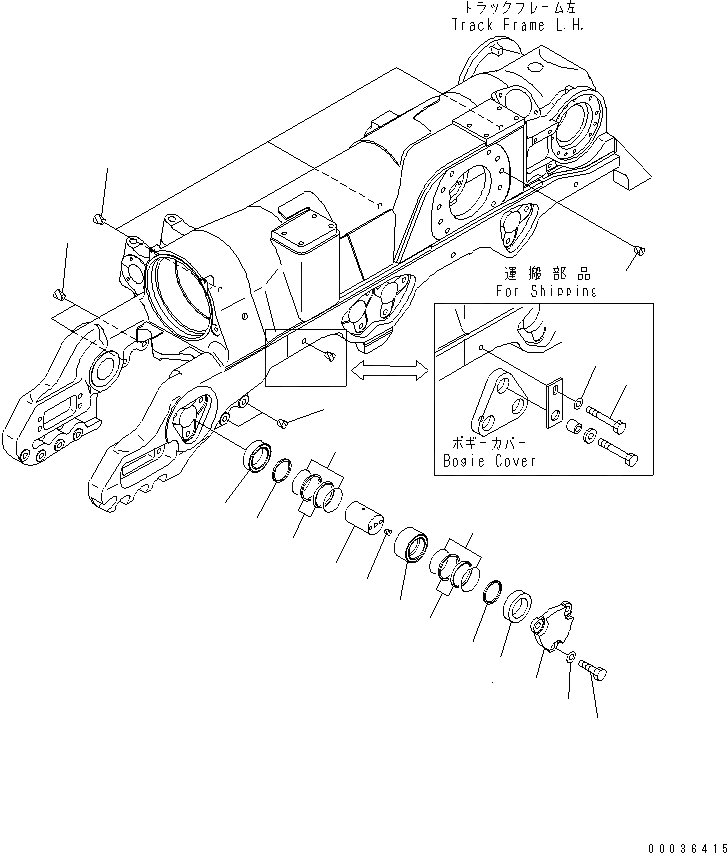 Схема запчастей Komatsu D375A-5 - CARTRIDGE ПАЛЕЦ (ЛЕВ.) ХОДОВАЯ