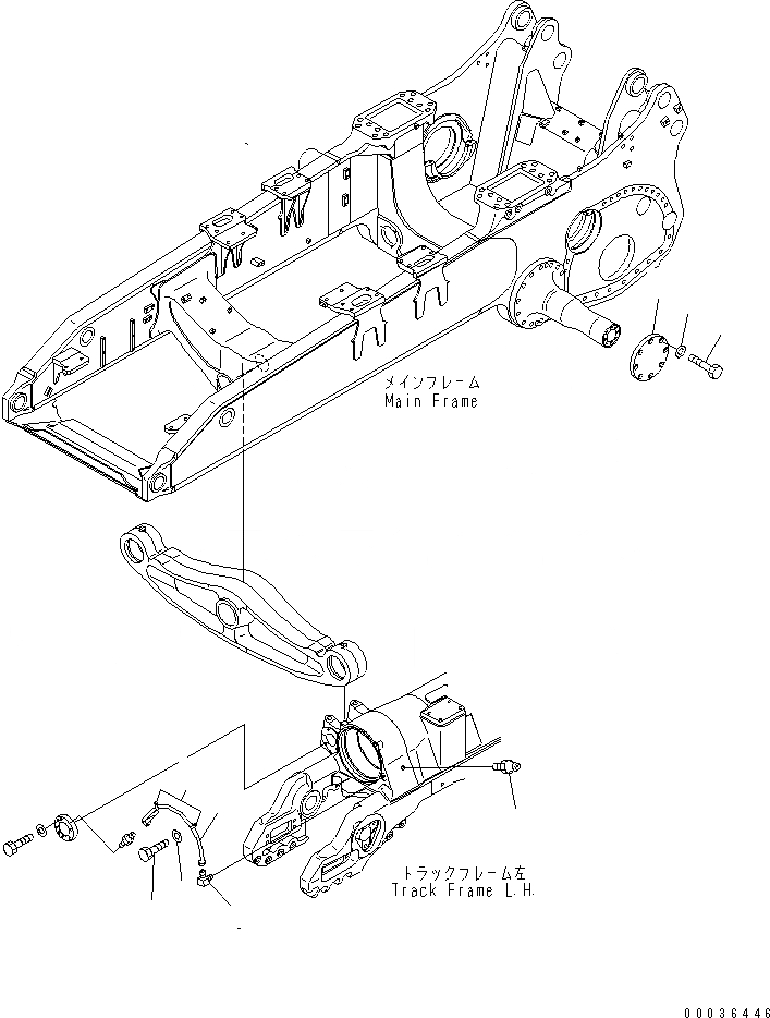 Схема запчастей Komatsu D375A-5 - БАЛКА БАЛАНСИРА СМАЗКА (ЛЕВ.)(№8-9) ХОДОВАЯ