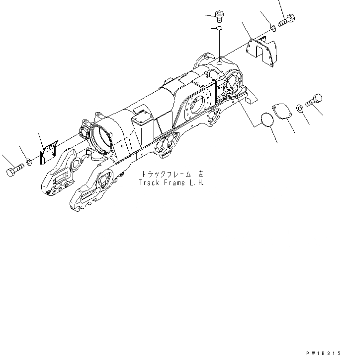 Схема запчастей Komatsu D375A-5 - КРЫШКИ (ЛЕВ.) ХОДОВАЯ