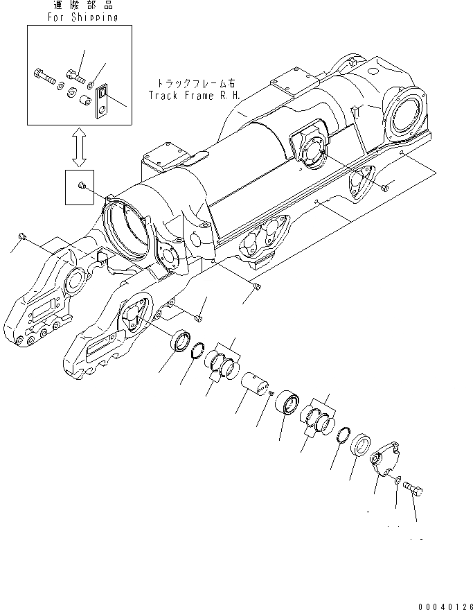 Схема запчастей Komatsu D375A-5 - CARTRIGE ПАЛЕЦ (ПРАВ.) ХОДОВАЯ