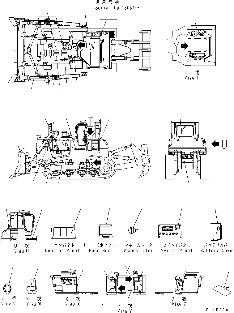 Схема запчастей Komatsu D375A-5 - МАРКИРОВКА (АНГЛ. И ПОРТУГАЛ.) МАРКИРОВКА