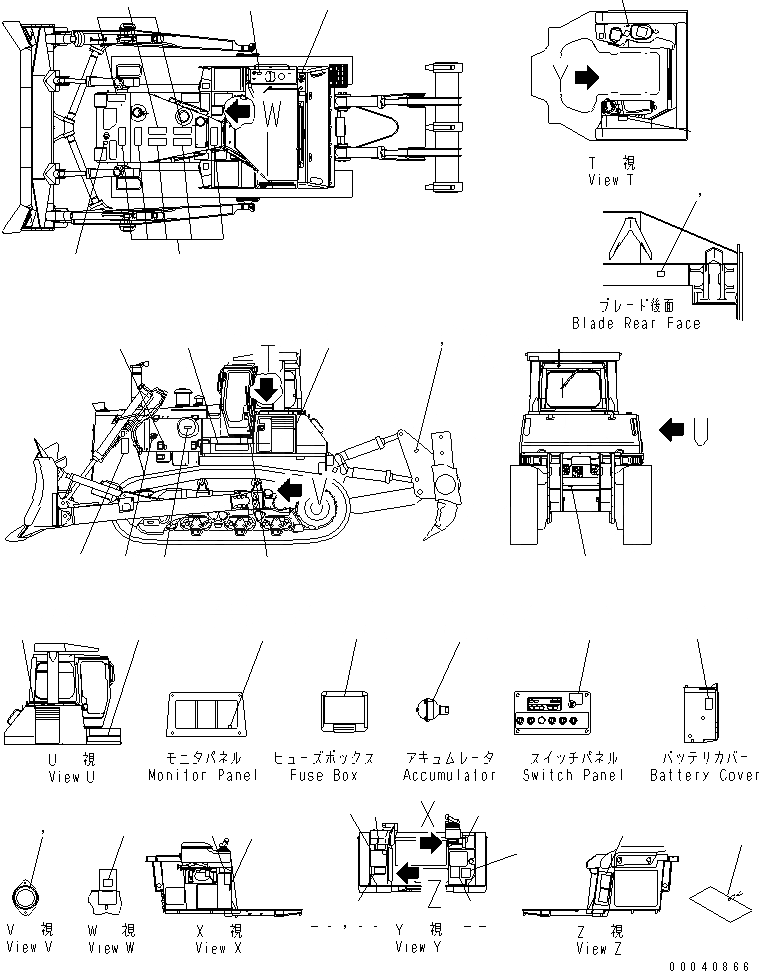 Схема запчастей Komatsu D375A-5 - МАРКИРОВКА (ПОРТУГАЛ.) (ДЛЯ СТРАН ЕС СПЕЦ-Я.) МАРКИРОВКА