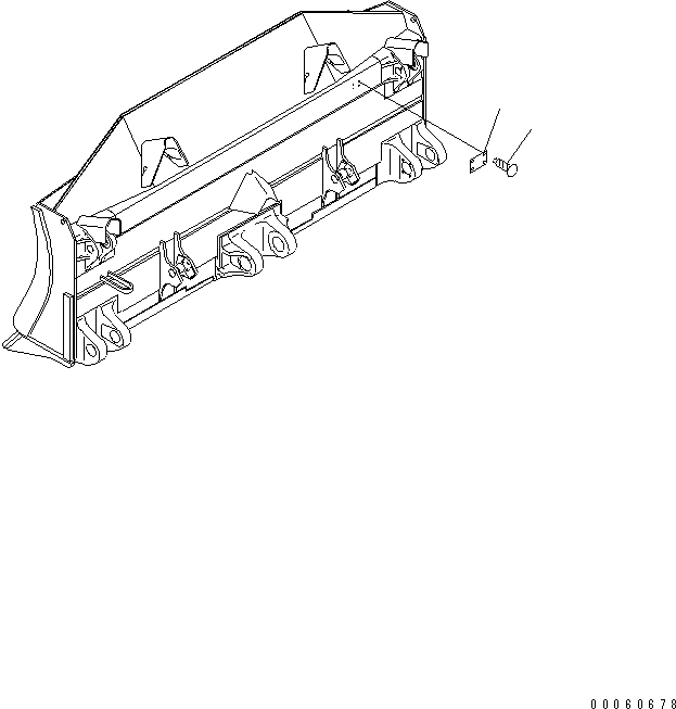 Схема запчастей Komatsu D375A-5 - ПЛАСТИНА (ОТВАЛ) (ЕС. СПЕЦ-Я.)(№879-) МАРКИРОВКА