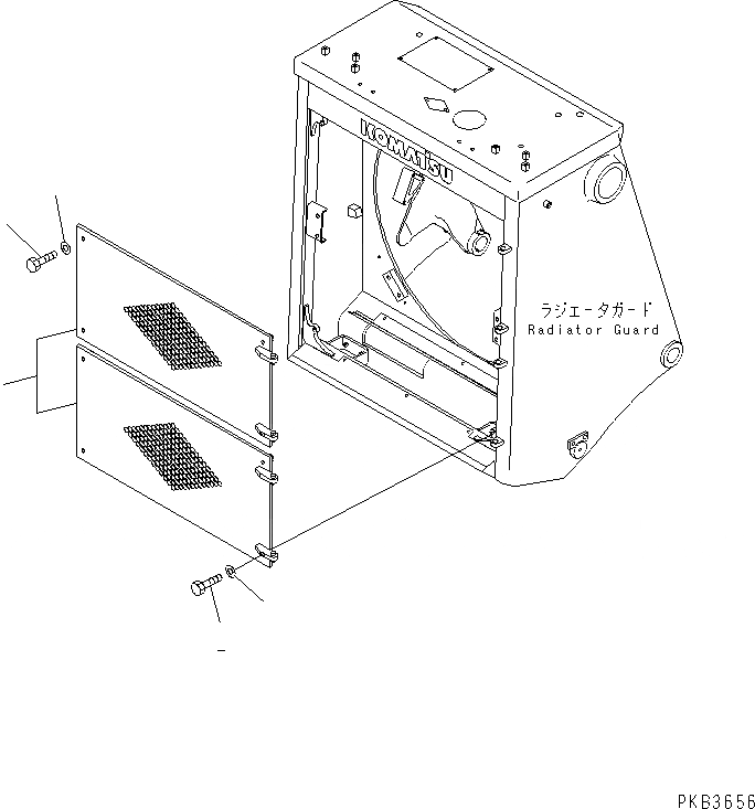 Схема запчастей Komatsu D375A-5 - ЗАСЛОНКА РАДИАТОРА (ПЕРФОРИРОВАНН.) ЧАСТИ КОРПУСА