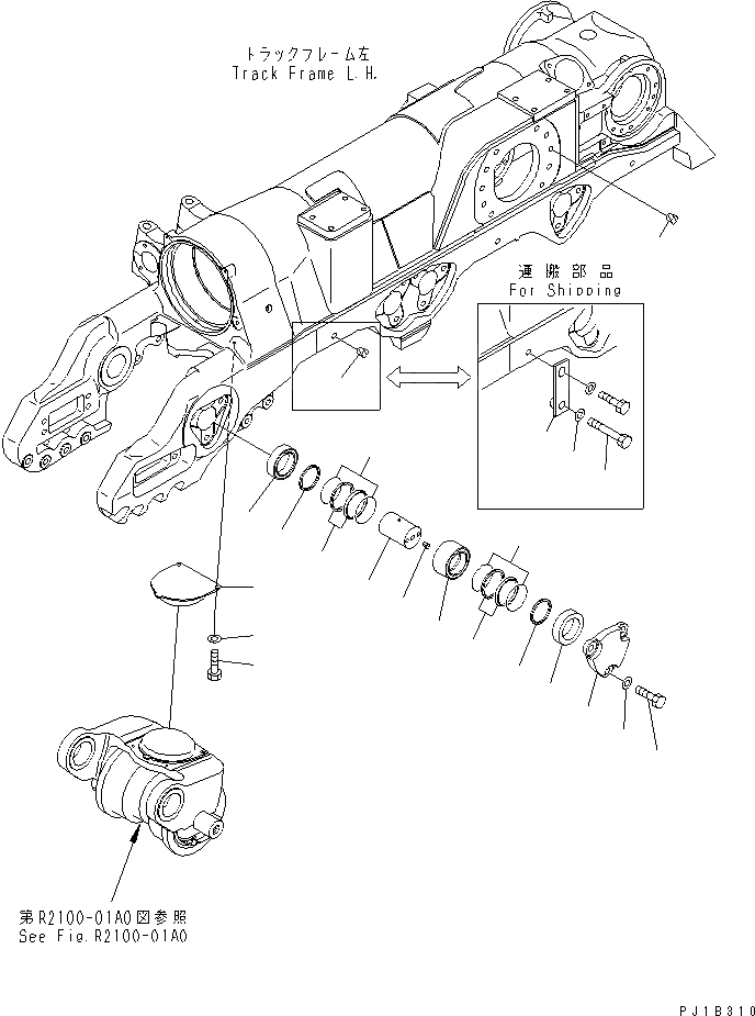 Схема запчастей Komatsu D375A-5 - CARTRIGE ПАЛЕЦ ХОДОВАЯ