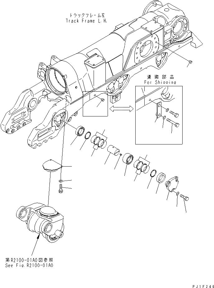 Схема запчастей Komatsu D375A-5 - CARTRIGE ПАЛЕЦ (ДЛЯ ПОЛН. ЗАЩИТА КАТКОВ) ХОДОВАЯ