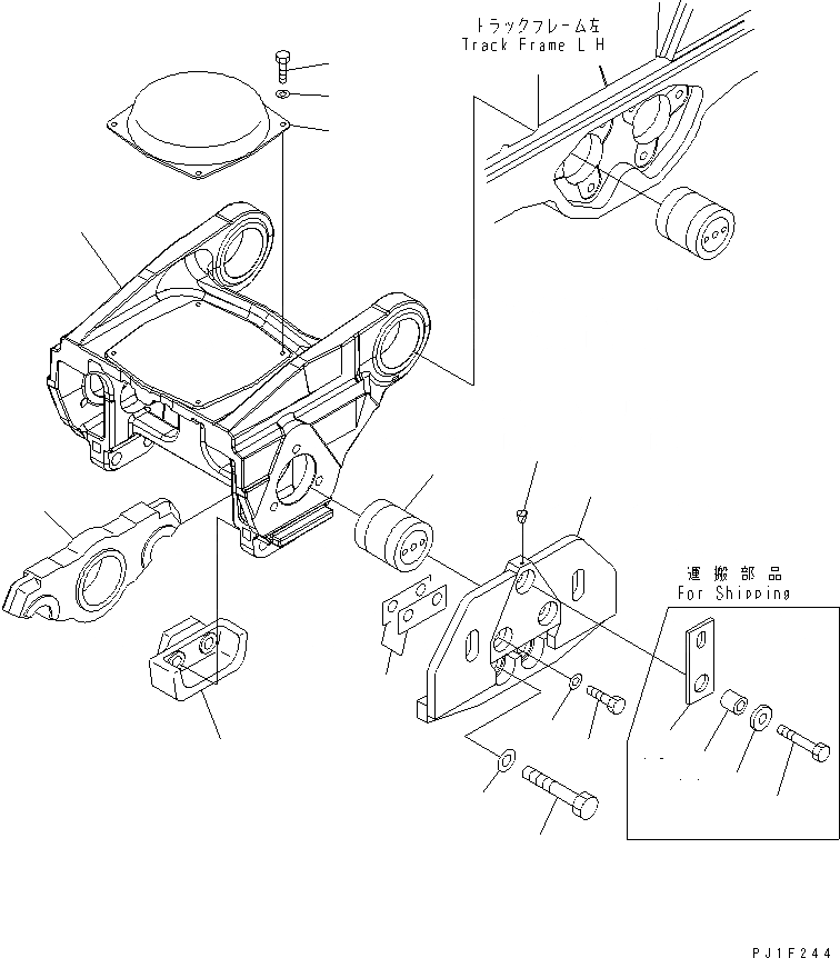 Схема запчастей Komatsu D375A-5 - ТЕЛЕЖКА (ДЛЯ ПОЛН. ЗАЩИТА КАТКОВ) ХОДОВАЯ