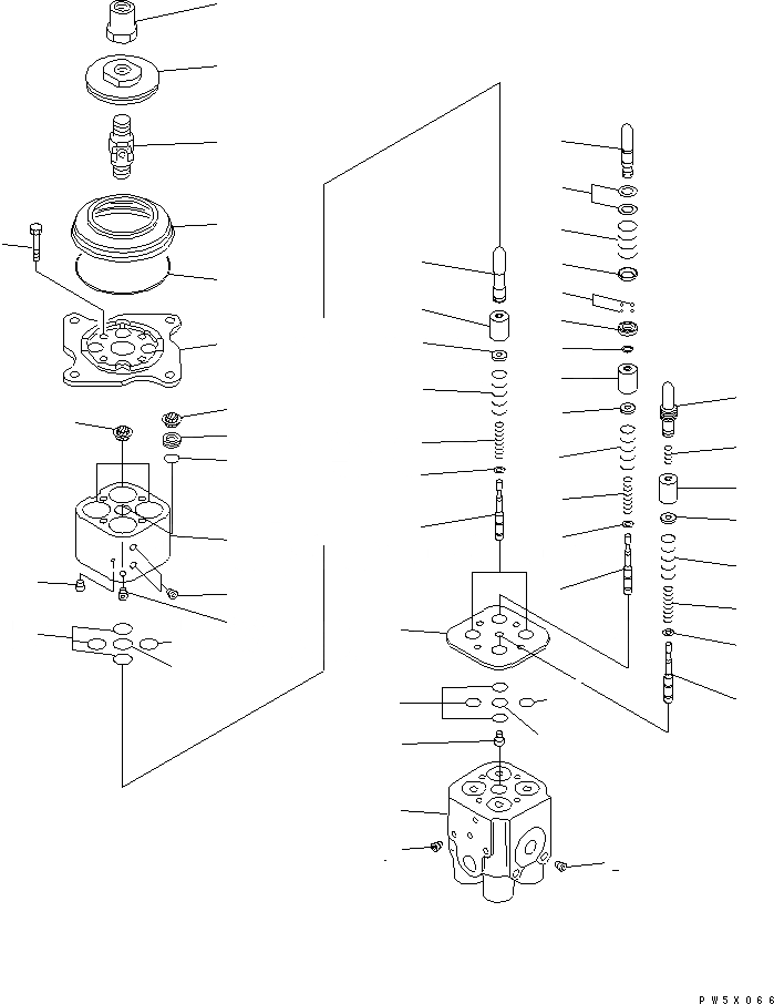 Схема запчастей Komatsu D375A-5 - КЛАПАН PPC(ДЛЯ ОТВАЛ) (С ОТВАЛ С ПЕРЕКОСОМ) ОСНОВН. КОМПОНЕНТЫ И РЕМКОМПЛЕКТЫ