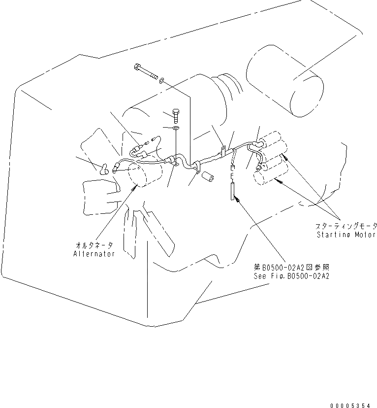 Схема запчастей Komatsu D375A-5D - ГЕНЕРАТОР Э/ПРОВОДКА КОМПОНЕНТЫ ДВИГАТЕЛЯ