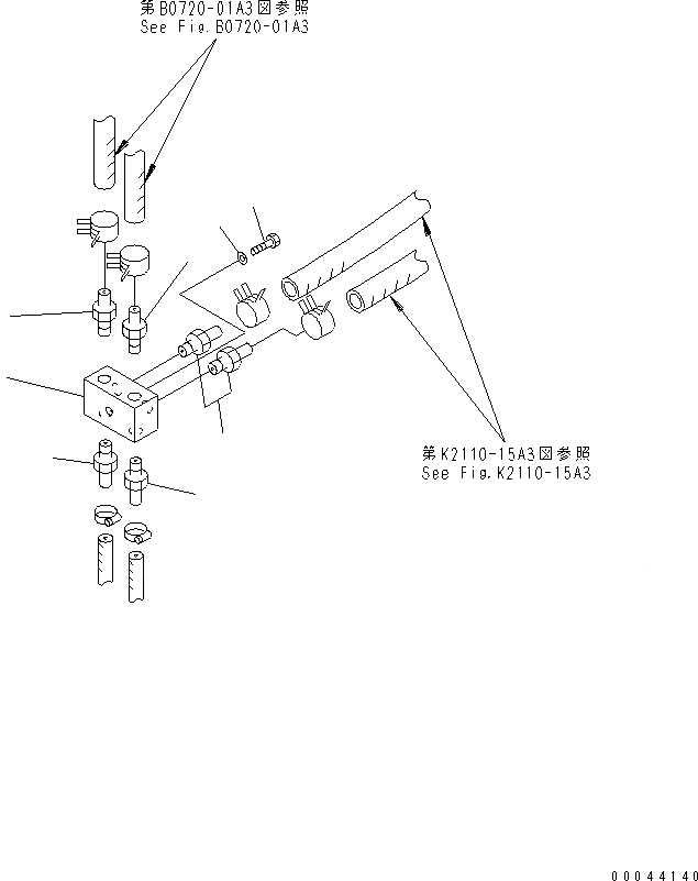 Схема запчастей Komatsu D375A-5D - ПЕРЕКОС. ОТВАЛА ЛИНИЯ (БАК ТРУБКА) ЧАСТИ КОРПУСА