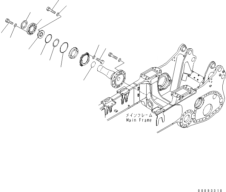 Схема запчастей Komatsu D375A-5D - ПРУЖИНА КРЫШКА(ПРАВ.)(№88-) ХОДОВАЯ