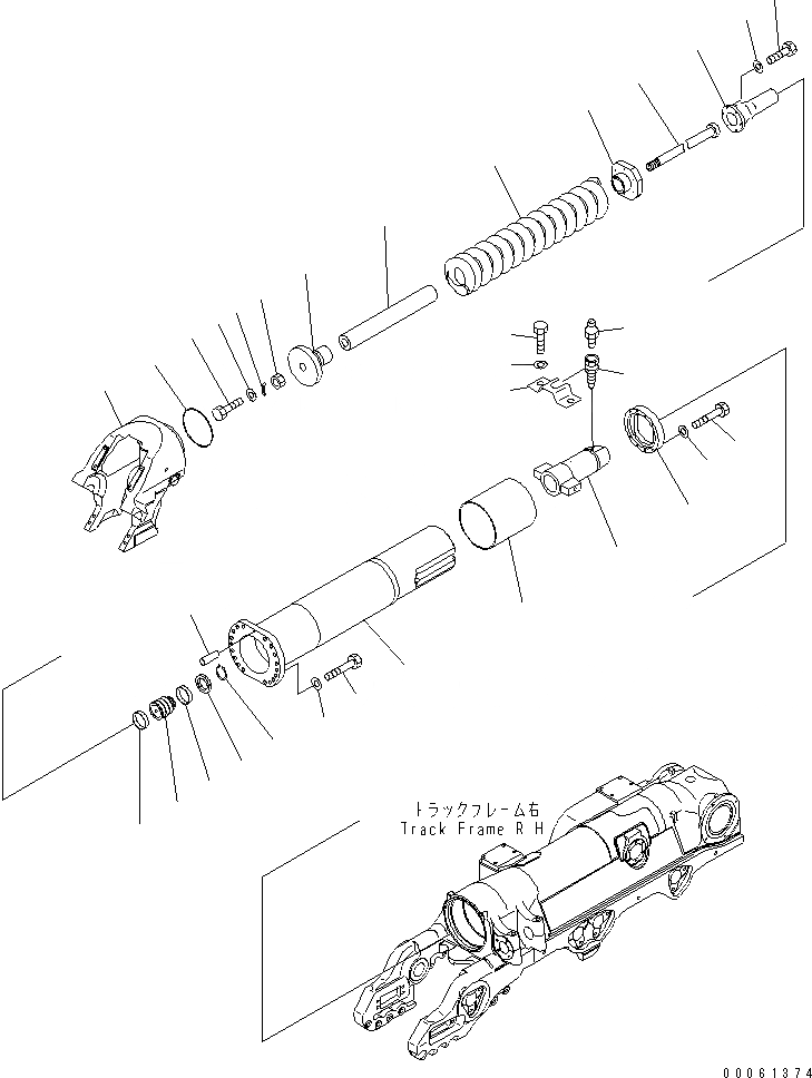 Схема запчастей Komatsu D375A-5D - ГУСЕНИЧНАЯ РАМА (ЗАГЛУШКА)(№9-) ХОДОВАЯ