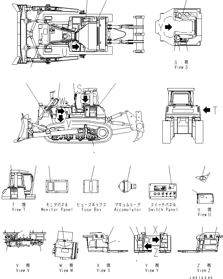 Схема запчастей Komatsu D375A-5D - MARKS (БОЛЬШ. ТАБЛИЧКИ) МАРКИРОВКА