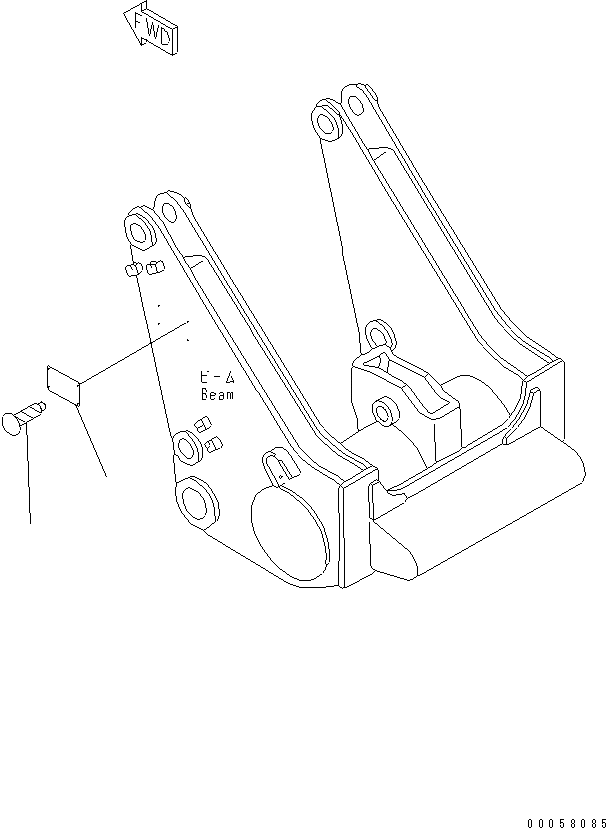 Схема запчастей Komatsu D375A-5D - ПЛАСТИНА (РЫХЛИТЕЛЬ) (ЕС. СПЕЦ-Я.)(№879-) МАРКИРОВКА