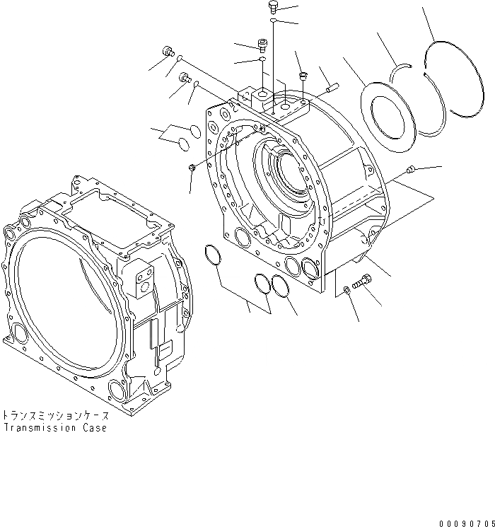 Схема запчастей Komatsu D375A-5E0 - ТРАНСМИССИЯ (ПЕРЕДАЧА)(№(79)-) СИЛОВАЯ ПЕРЕДАЧА И КОНЕЧНАЯ ПЕРЕДАЧА