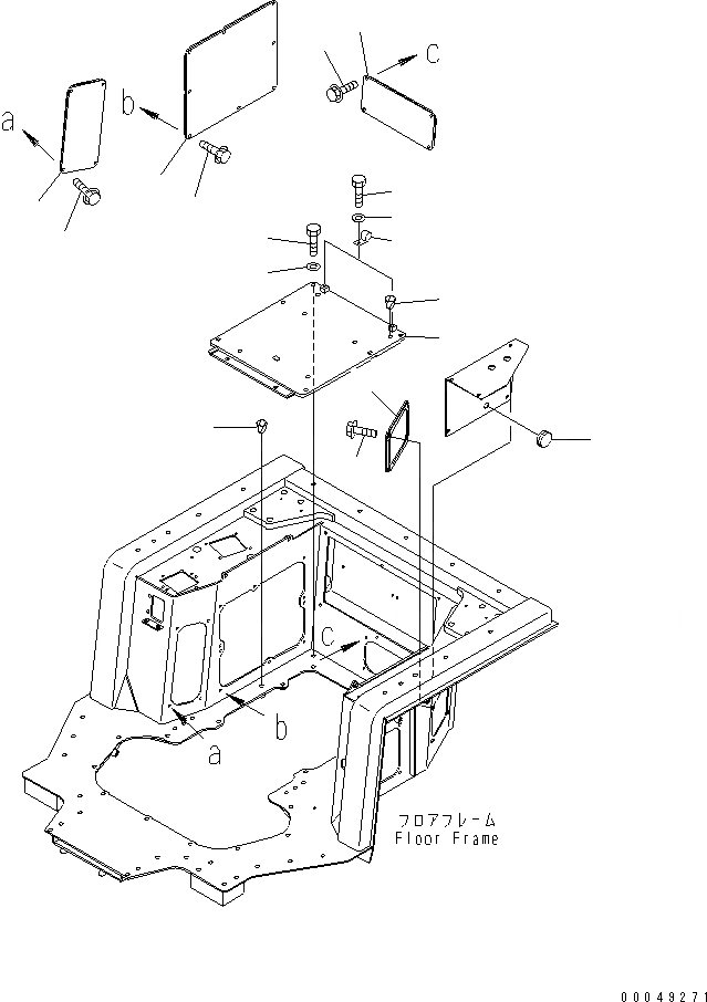 Схема запчастей Komatsu D375A-5E0 - ПОКРЫТИЕ ПОЛА КАБИНА ОПЕРАТОРА И СИСТЕМА УПРАВЛЕНИЯ