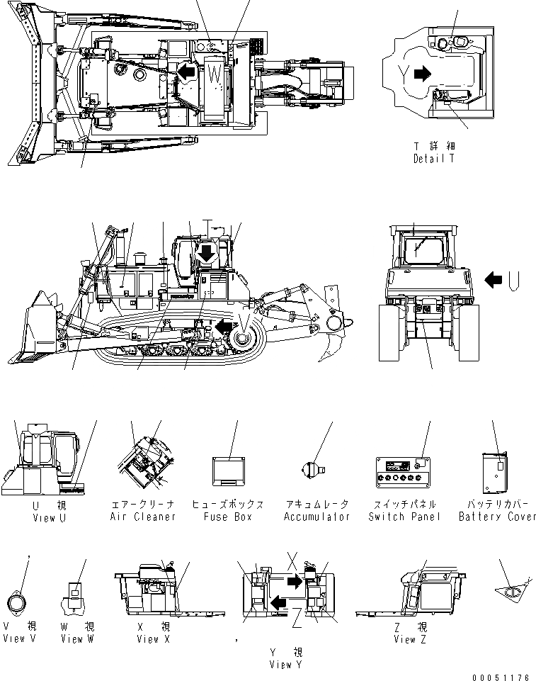 Схема запчастей Komatsu D375A-5E0 - МАРКИРОВКА (АНГЛ.) (ДЛЯ СТРАН ЕС) МАРКИРОВКА