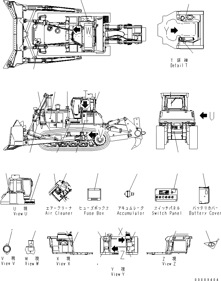 Схема запчастей Komatsu D375A-5E0 - МАРКИРОВКА (ФРАНЦИЯ) МАРКИРОВКА