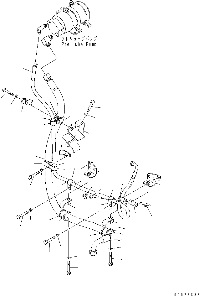 Схема запчастей Komatsu D375A-5 - ТРУБЫ И ШЛАНГИ(№-8) КОМПОНЕНТЫ ДВИГАТЕЛЯ