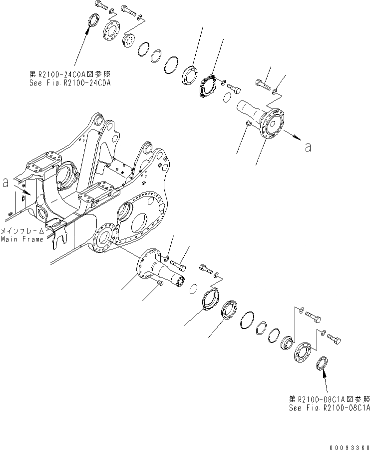 Схема запчастей Komatsu D375A-5 - БАЛКА БАЛАНСИРА И ПОВОРОТН. ШКВОРЕНЬ (ПОВОРОТН. ШКВОРЕНЬ)(№-) ОСНОВН. РАМА И КОМПОНЕНТЫ