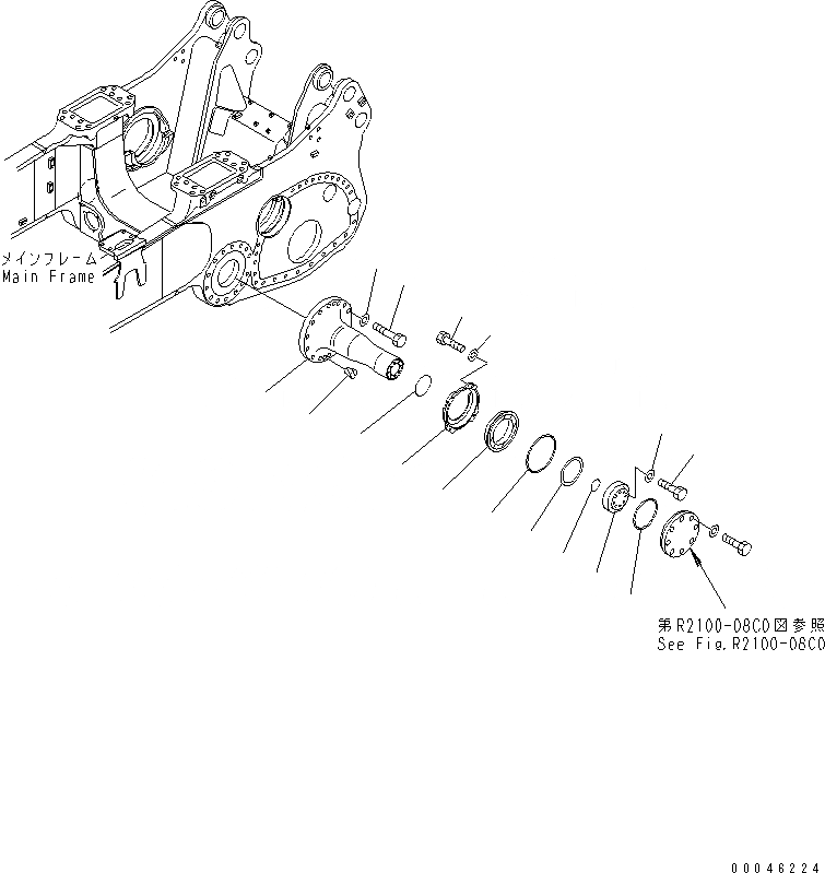 Схема запчастей Komatsu D375A-5 - БАЛКА БАЛАНСИРА И ПОВОРОТН. ШКВОРЕНЬ (ПОВОРОТН. ШКВОРЕНЬ) (НАКЛОН. LESS)(№-9) ОСНОВН. РАМА И КОМПОНЕНТЫ