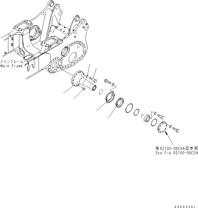 Схема запчастей Komatsu D375A-5 - БАЛКА БАЛАНСИРА И ПОВОРОТН. ШКВОРЕНЬ (ПОВОРОТН. ШКВОРЕНЬ) (НАКЛОН. LESS)(№-) ОСНОВН. РАМА И КОМПОНЕНТЫ