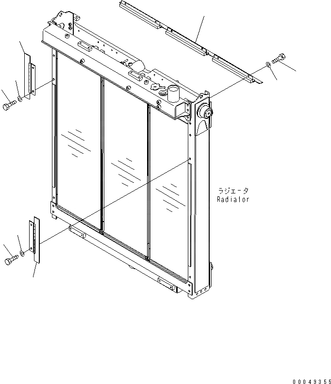 Схема запчастей Komatsu D375A-5 - ЗАЩИТА РАДИАТОРА (WIND BREAK)(№-) ЧАСТИ КОРПУСА