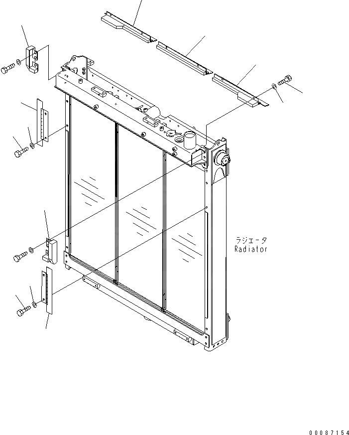 Схема запчастей Komatsu D375A-5 - ЗАЩИТА РАДИАТОРА (WIND BREAK)(№-8) ЧАСТИ КОРПУСА
