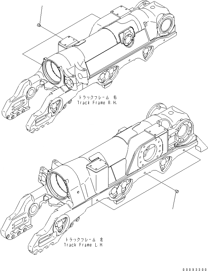 Схема запчастей Komatsu D375A-5 - ГУСЕНИЧНАЯ РАМА (ЗАГЛУШКА) (7 РОЛИК)(№-) ХОДОВАЯ