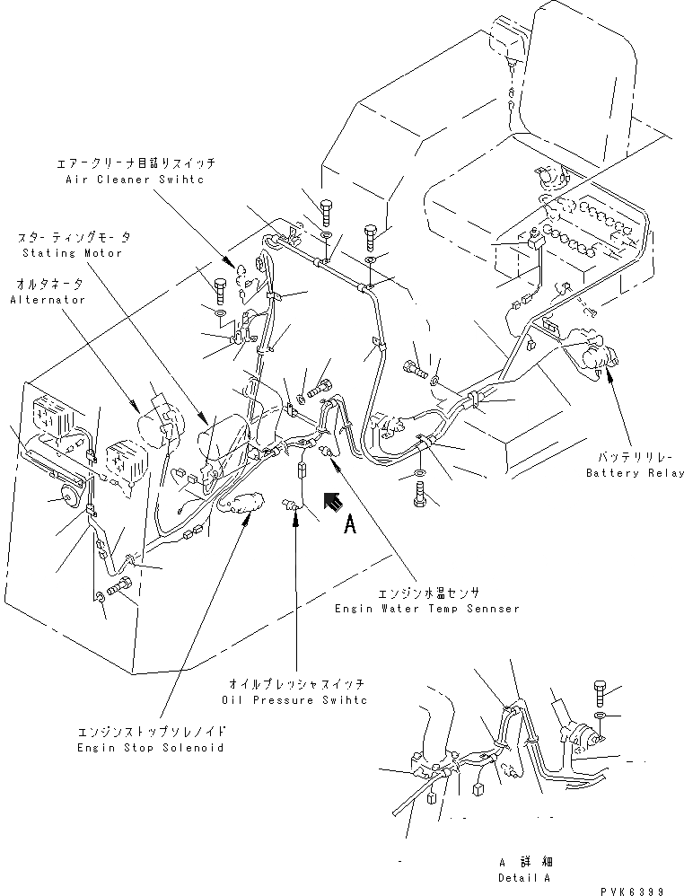 Схема запчастей Komatsu D37E-5 - ЭЛЕКТРИКА (REGULATION OF ЕС DYNAMIC NOISE)(№7-) ЭЛЕКТРИКА